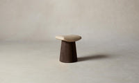 The Weston Stool - Pebbled Leather Stone