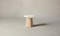 The Weston Stool - Pebbled Leather Swan