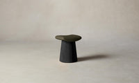 The Weston Stool - Pebbled Leather Truffle