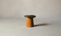 The Weston Stool - Pebbled Leather Truffle