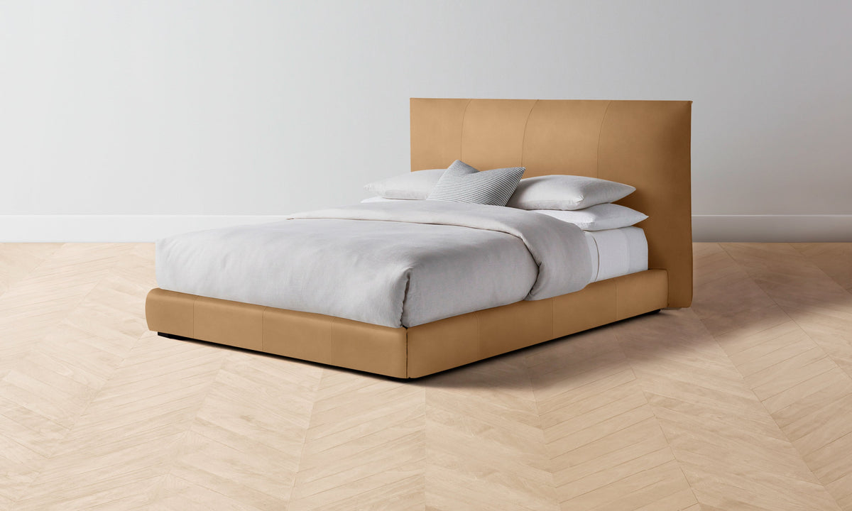 The Wythe Bed - Costa Leather Nutmeg