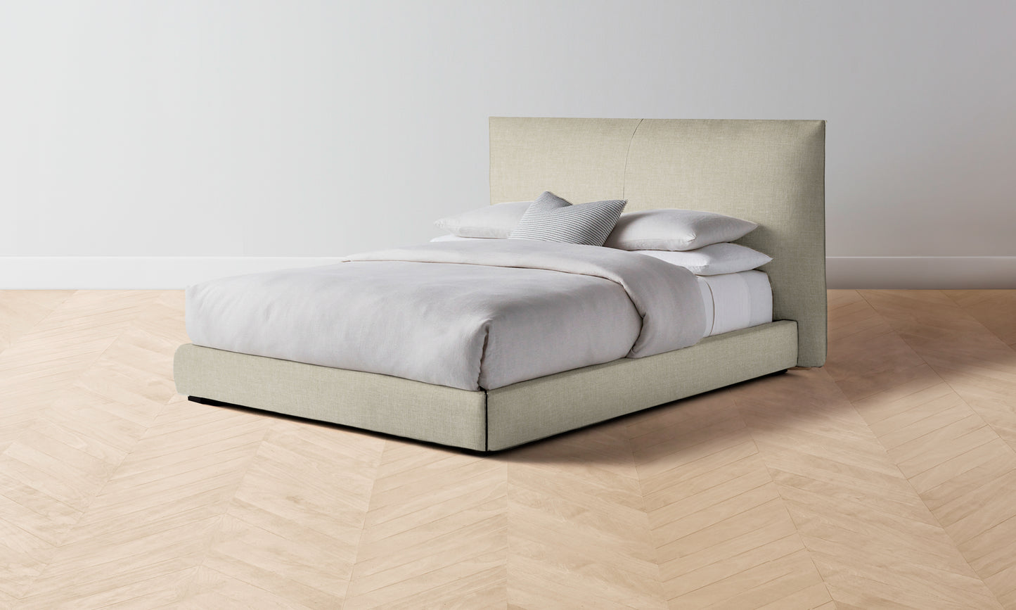 The Wythe Bed Muslin on Reverse - Belgian Linen Alder