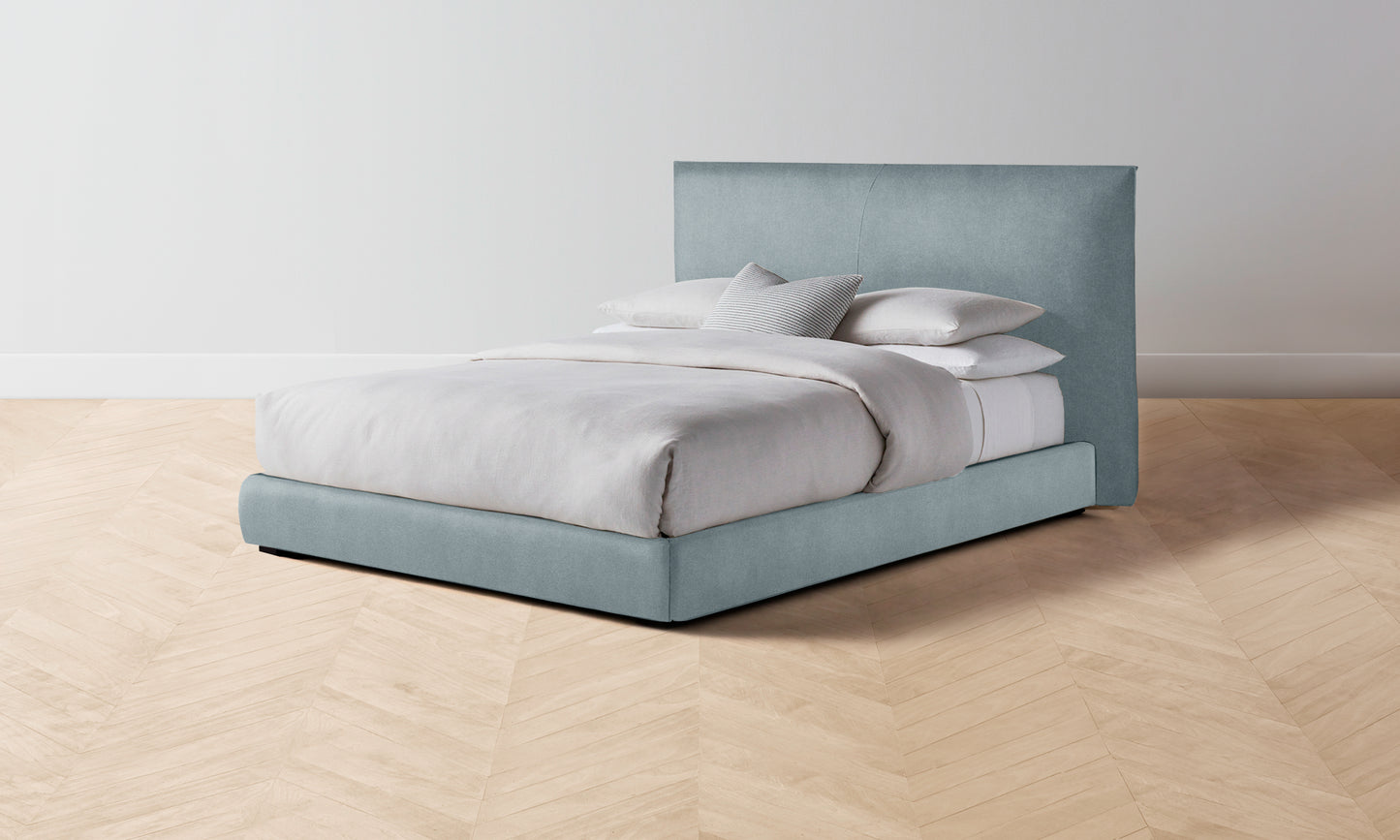 The Wythe Bed - Mohair Slate Blue