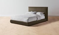 The Wythe Bed - Pebbled Leather Truffle