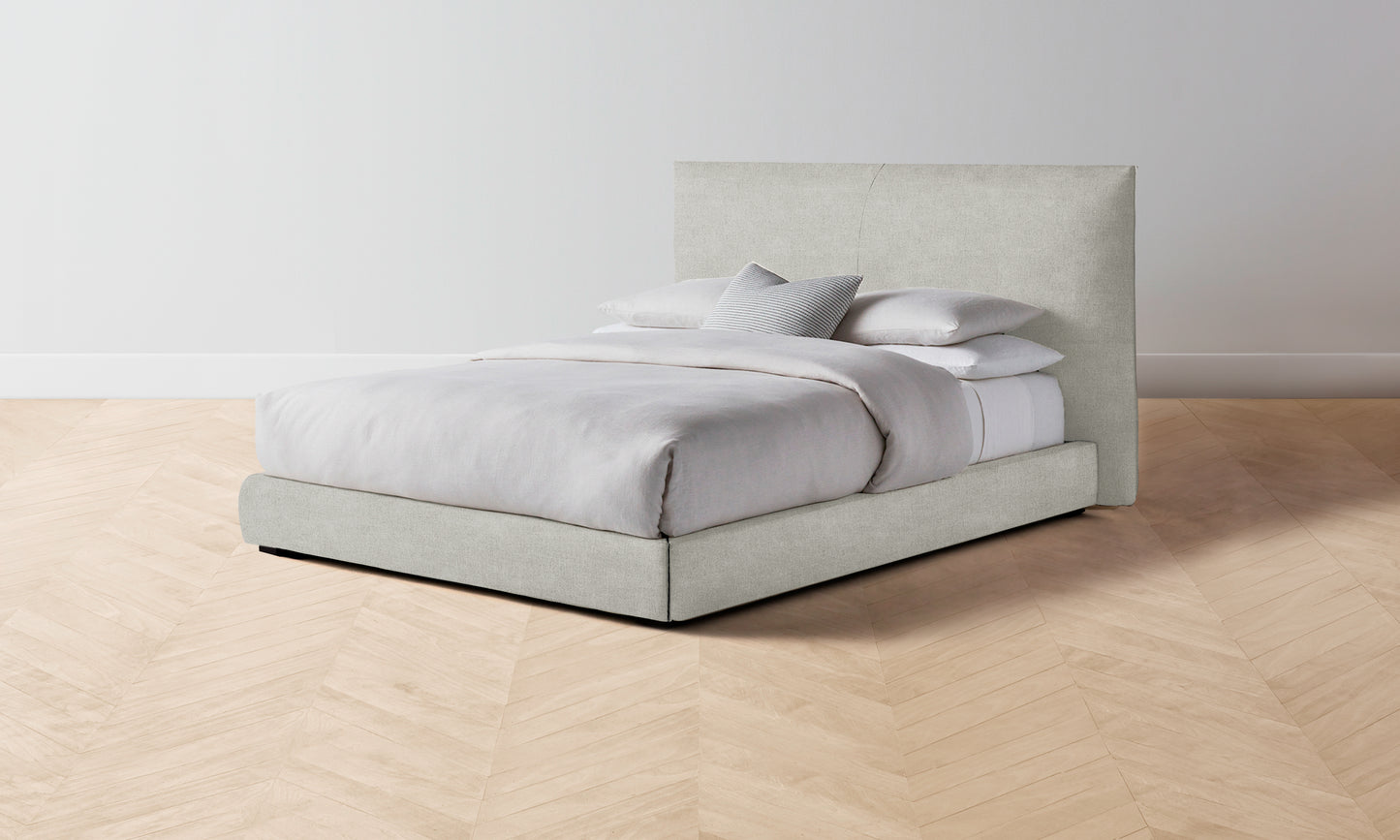 The Wythe Bed Muslin on Reverse - Performance Melange Weave Flint