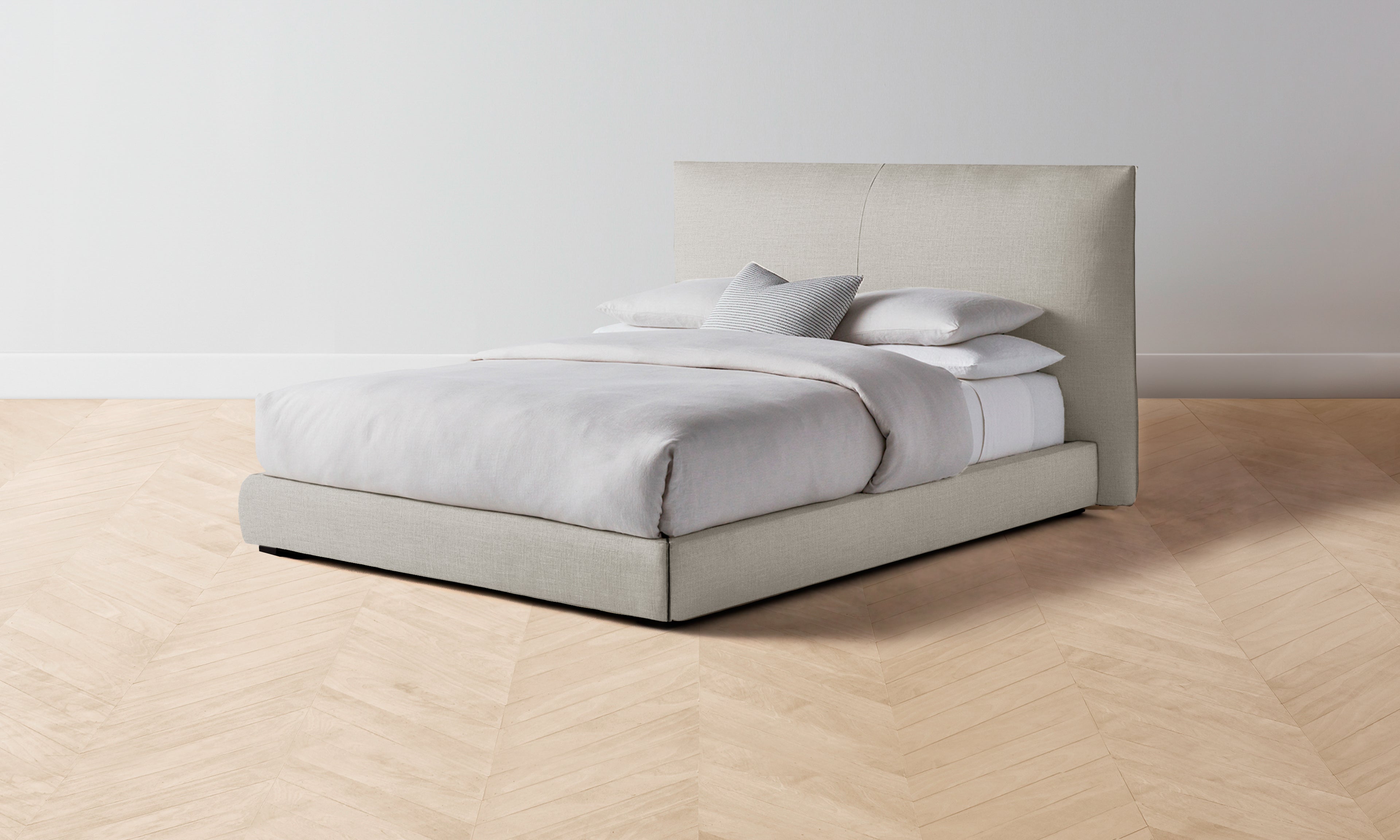 The Wythe Bed Muslin on Reverse - Performance Textured Linen Flax ...