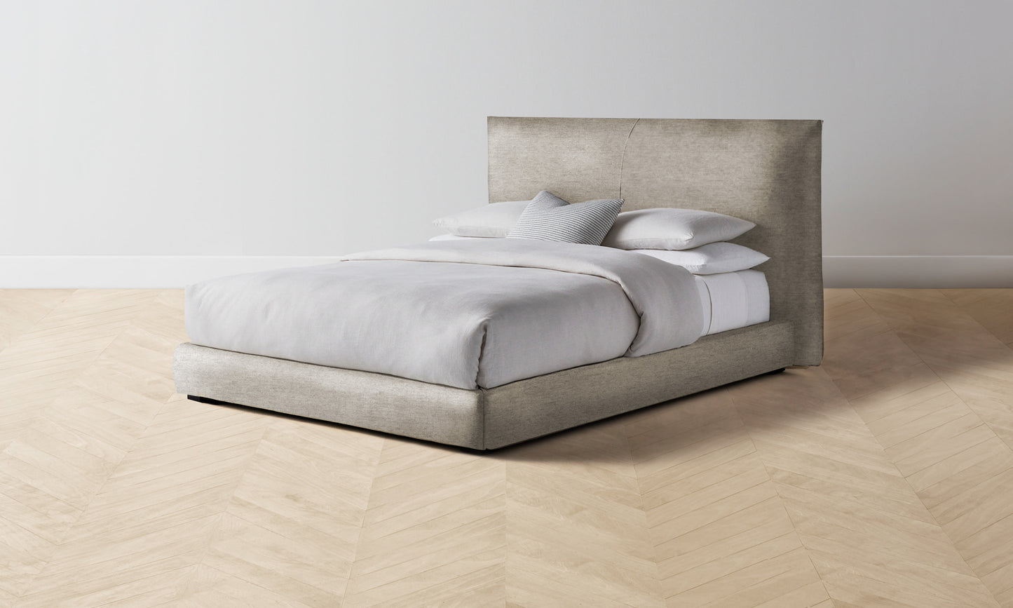 The Wythe Bed Muslin on Reverse - Performance Tweed Oatmeal