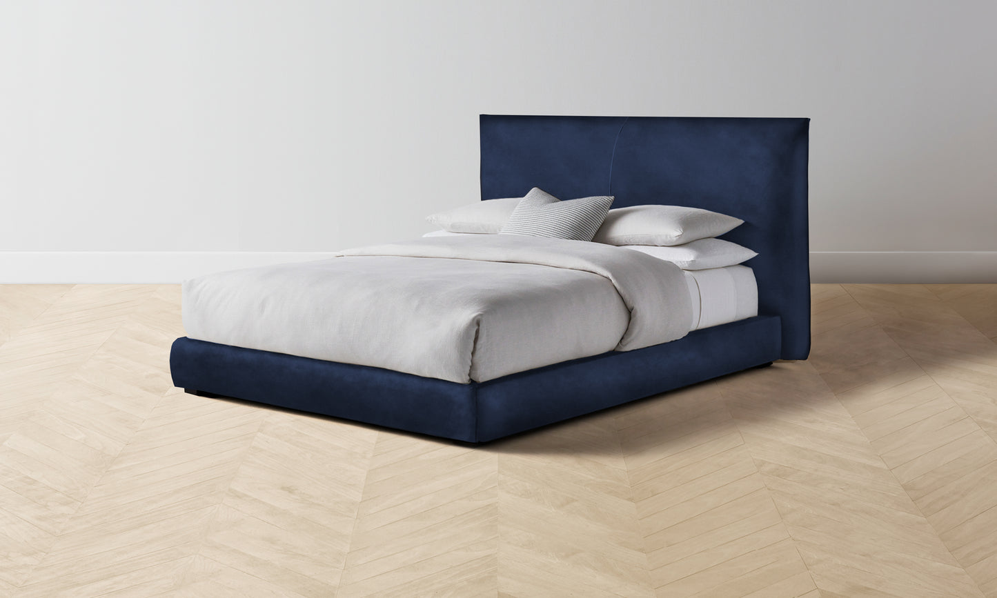 The Wythe Bed Muslin on Reverse - Performance Velvet Midnight