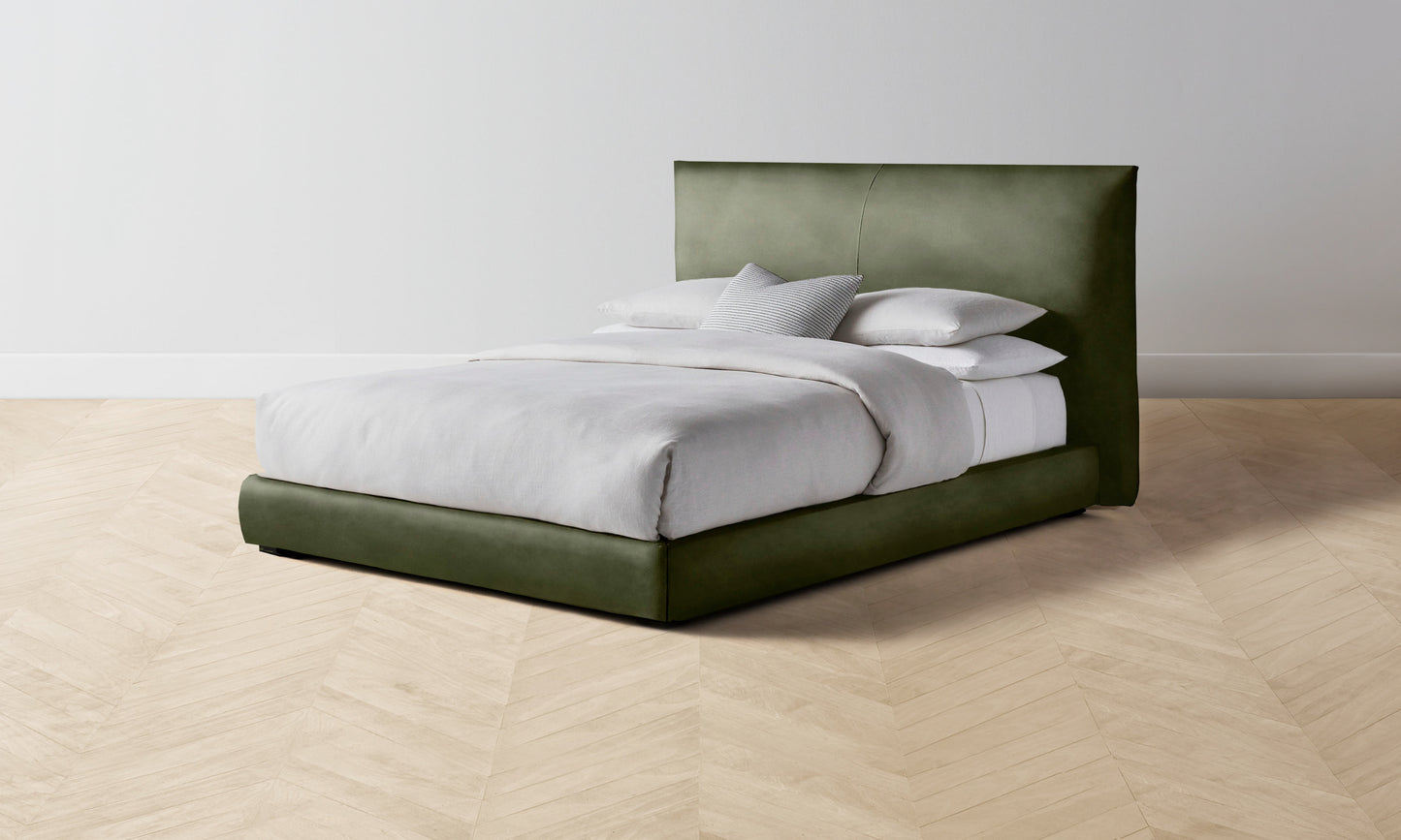 The Wythe Bed Muslin on Reverse - Performance Velvet Olive