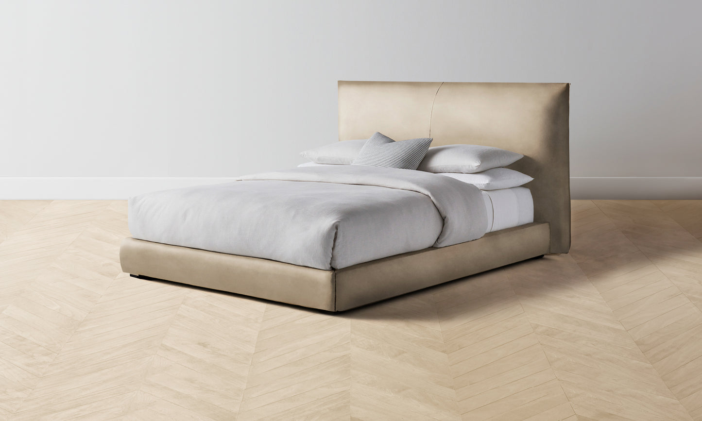 The Wythe Bed Muslin on Reverse - Performance Velvet Taupe