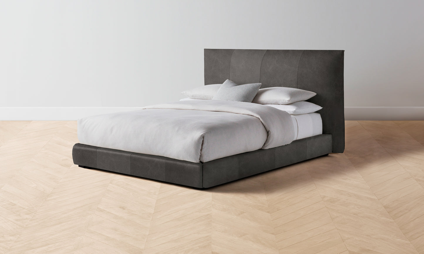 The Wythe Bed Muslin on Reverse - Tuscan Leather Seal